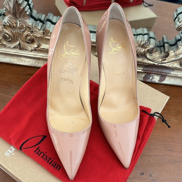 Preloved Christian Louboutin So Kate 120 Nude Patent 37.5 - Picture 6 of 7